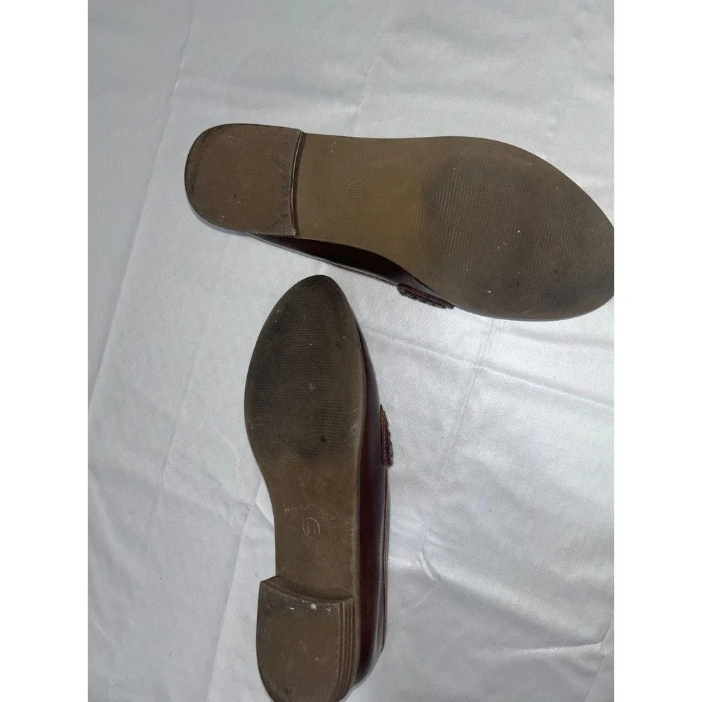 Universal Thread Brown Penny Loafers Womens Size 11 F16893026 Slip On Flats